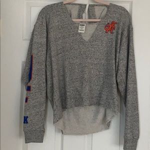 PINK UF Gators V-Neck Sweatshirt